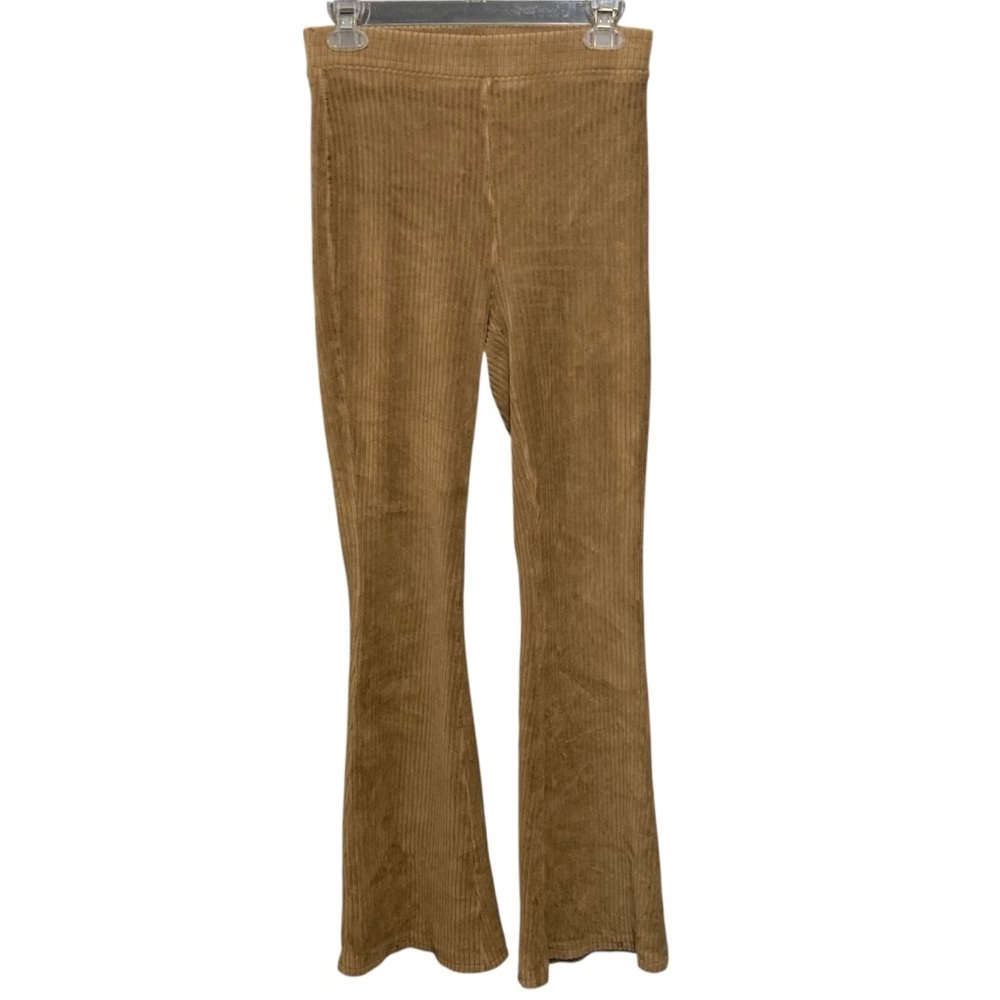 Aerie Tan Ribbed Flare Velour Leggings in‎ Medium Short - Flawed